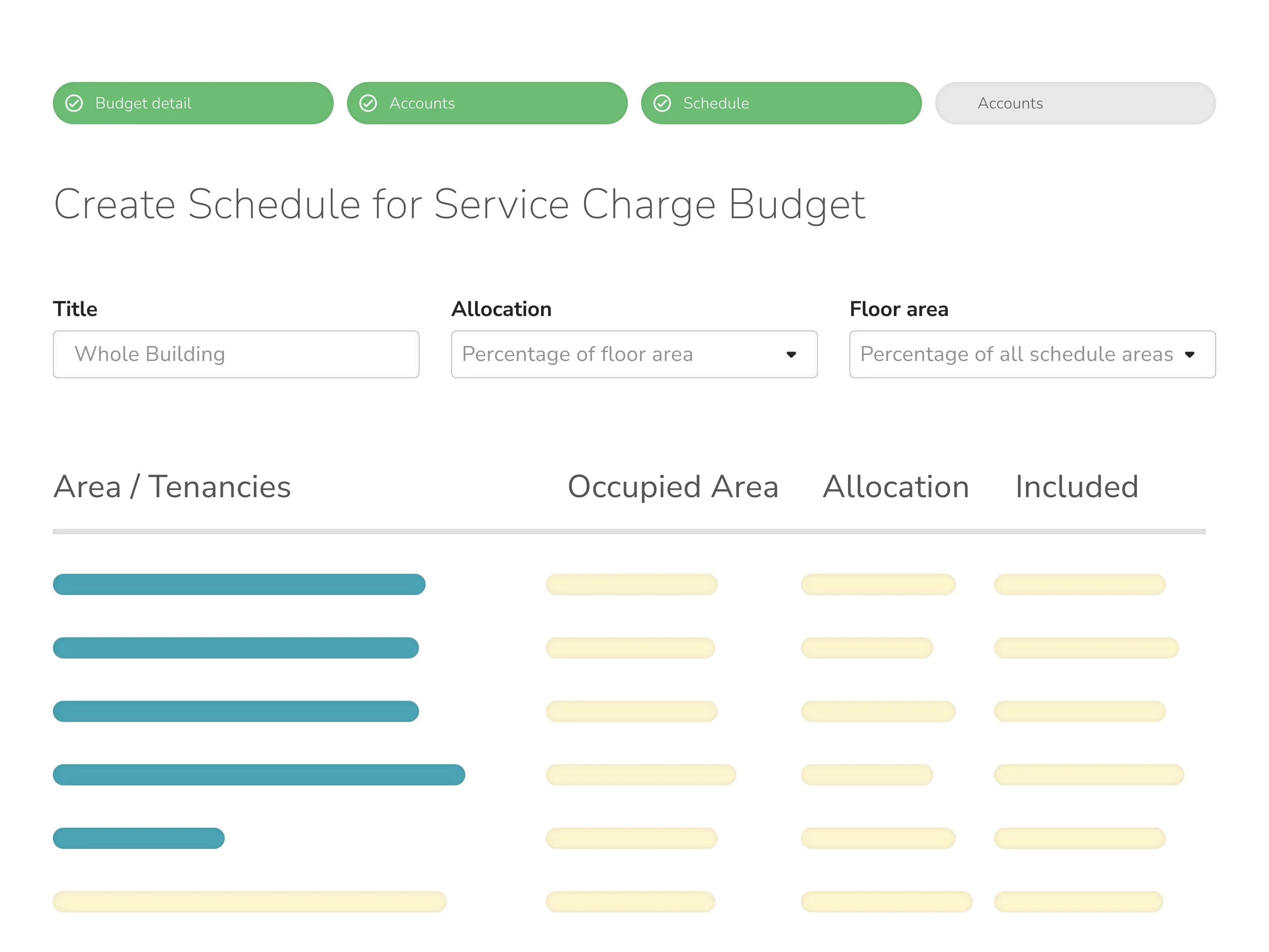Budget - SC schedule - no bg